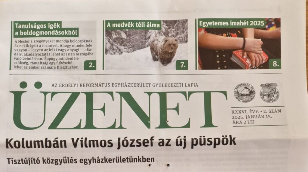 Megjelent az Üzenet márciusi száma